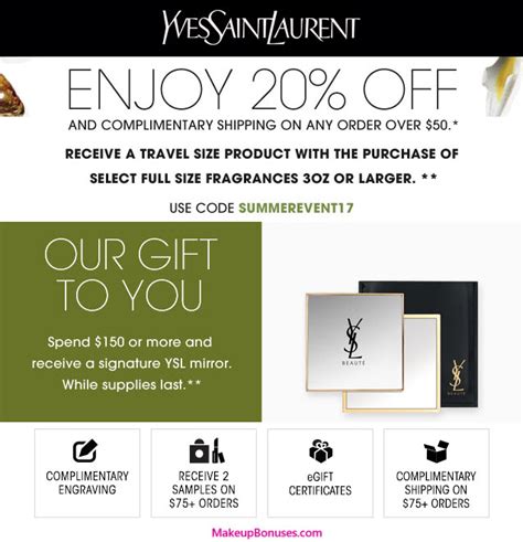 promo code for ysl beauty.